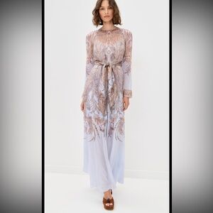 Zimmermann Lavender Paisley Long Sleeve Dress